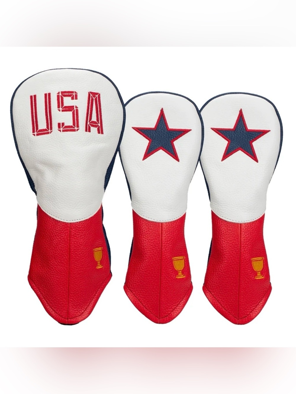 VESSEL Golf Presidents Cup USA Driver & Wood Headcovers (Set of 3) - BRAND NEW!